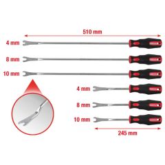 KS Tools рычаги снятия крепёжных клипс, 6 шт.