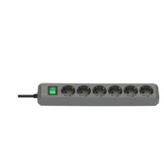 Pikendusjuhe 1,5m Eco-Line, lülitiga, 6 pesa, H05VV-F 3G1,5, Brennenstuhl