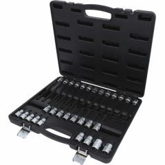 1/2`` bit sockets set hex for screws, 30 pieces, KS Tools