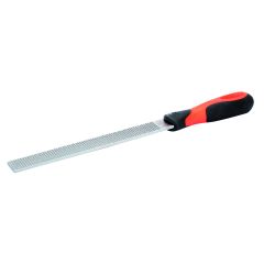 Lapik majapidamisviil puidule raspelraidega ja metallile topeltraidega 8" 200mm käepidemega