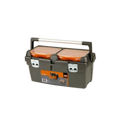 Plastic tool box PTB60 600x305x295mm 37L metallic latches