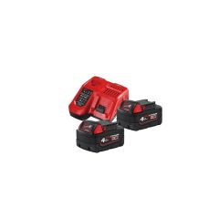 Akukomplekt + kiirlaadija, Milwaukee 2x 4.0Ah M18 NRG-402