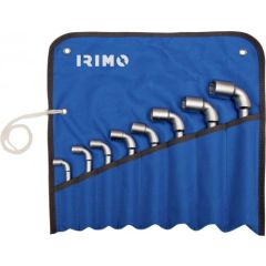 Double hexagon L-pipe double socket wrenches set 8 pcs - 8/10/11/13/14/17/19/22mm with pouch Irimo