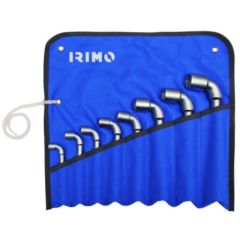 Hexagon L-pipe double socket wrenches set 8 pcs - 8/10/11/13/14/17/19/22mm with pouch Irimo