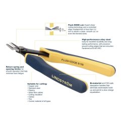 Diagonal cutter 0.2-1.6mm Lindström EDGE Flush Edge sharp nose
