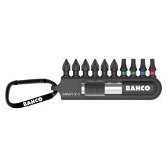 Bit set Impact 11pcs in holder, with carabiner. 25mm PH, PZ, TORX + bit holder