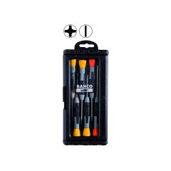 Precision screwdrivers set 6 pcs slotted 1,5x50, 2x50, 2,5x50, 3x50, PH0x50, PH1x75mm