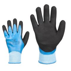 Vee- ja lõikekindlad topelt lateksiga kaetud töökindad akrüülvoodriga, lõikekindlustase D
