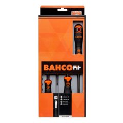 Screwdrivers set 4 pcs BahcoFit PH1/2 + slotted SL3/5,5