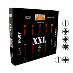 XXL Insulated screwdriver set ERGO™ 12 pcs - PZ1/2; PH1/2; SL2,5/3,0/3,5/4,0/5,5; Combi PH1/SL5, PH2/SL6; T10 - 1000V VDE