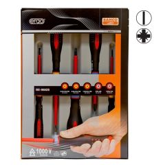 Insulated screwdriver set ERGO™ 5 pcs - SL3,0/4,0/5,5; PZ1/2 - 1000V VDE