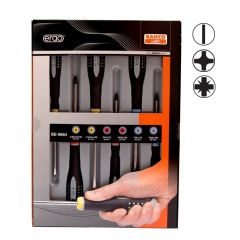 Screwdriver set ERGO™ 6 pcs - PH1/2; PZ1/2; SL 4,0/5,5