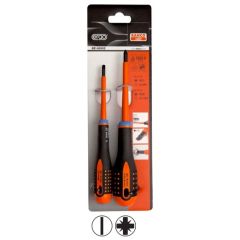 Insulated screwdriver set ERGO™ Combi 2 pcs - SL5/PZ1; SL6/PZ2 - 1000V VDE