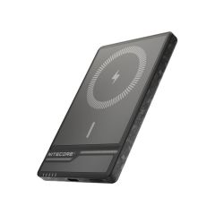 Nitecore NW5000 juhtmevaba akupank, 5000 mAh, IPX5, 15W Qi / 20W USB-C, magnetkinnitus, süsinikkiust, 120gr