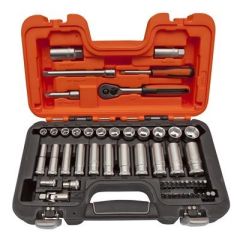 Bahco S330L socket set, 10-22mm