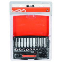 Socket Set 1/4" Drive with Metric Bi-hex Profile and Screwdriver Bits/Bit Holder Retail Pack- 37 Pcs