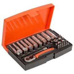 Bahco SL25L socket set, 4-13mm