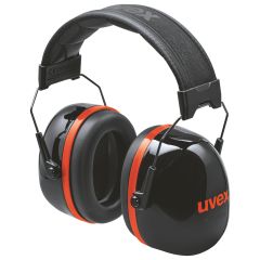 Uvex UV2630030 headphones, black/red