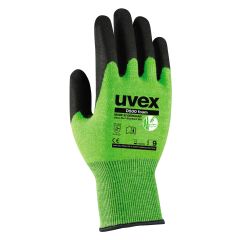 Uvex D500 Foam lõikekindlad töökindad, tase D, roheline, 9