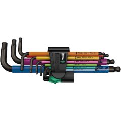Wera L-keys 950/9 Hex-Plus Multicolour holding funtction 1, BlackLaser