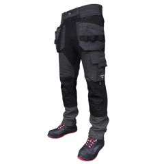Tööpüksid ripptaskutega Titan Flexpro strets, hall, Pesso