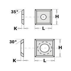 Blade 12x12x1.5 HM 35°, CMT
