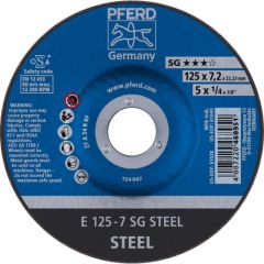 PFERD SG STEEL зачистной круг по металлу, 125 × 7 × 22,23 мм