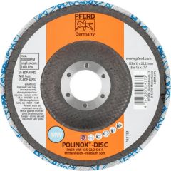 PFERD PNER-MW POLINOX finishing wheel, 125 mm, SiC F Medium-Soft
