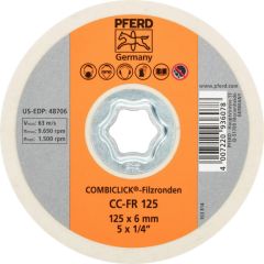 Felt disc 125mm CC-FR, Pferd