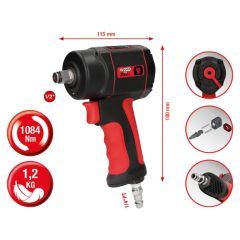 Suruõhu mutrikeeraja löögiga 1/2`` miniDEVIL, 1084Nm, KS Tools