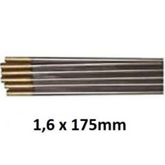 Tungsten electrode WLa15 gold 1.6x175mm, Binzel