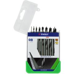 Wood drill set Clipster PRO 8pcs Ø2-10mm