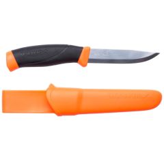 Morakniv Companion Välinuga – Oranž Käepide, 2.5 mm Roostevaba Tera, Tupp