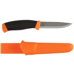 Morakniv Companion Välinuga – Oranž Käepide, 2.5 mm Roostevaba Tera, Tupp, blister