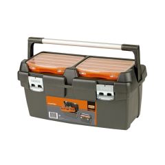 Plastic tool box PTB50 500x295x270mm 27L metallic latches