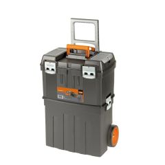 Plastic toolbox on wheels PTBW47 470x290x630mm 60L metallic latches