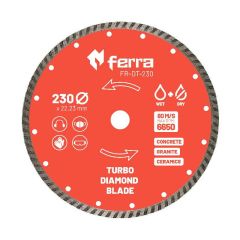 Ferra turbo diamond blade 230x22,23mm