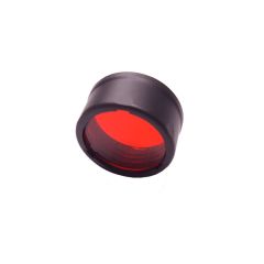 Nitecore NFR20 red color filter – compatible with 19.7 mm flashlight heads, double-sided mineral-coated glass lens, soft TPU frame