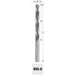 Metallipuur DIN338 HSS-G Ø10,0x133mm 10tk, Exact
