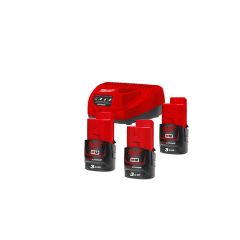 Akukomplekt + laadija 3x (M12 3.0Ah) Milwaukee M12 NRG-303