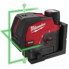 Vertikaalpunktidega ristjoonlaser (roheline) Milwaukee M12 CLLP-0C