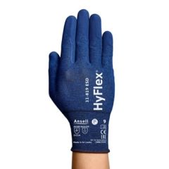 Safety gloves Ansell HyFlex 11-819 ESD, size 10. Thin Nylon, spandex, carbon. Foam nitrile palm dipped.