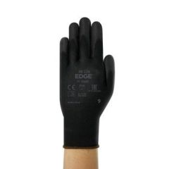 Safety gloves Ansell Edge 48-126, size 10. Ultra thin polyester. PU palm dipped.