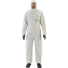 Disposable coverall Type 5/6 Ansell Alphatec 2000 Comfort, white, beathable full back, size XXL
