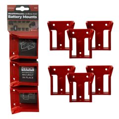 StealthMounts aku hoidik Milwaukee M18(18V) akudele 6tk (punane)
