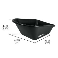 Plastikust asendusvann kärule CAT-60PL Truper®