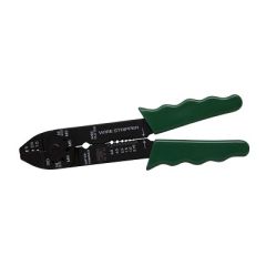 Crimping pliers 220mm 0,75-6,0mm2 green handles, cut nails M2,6-M5,0