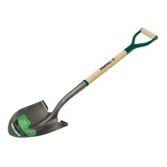 Лопата с закругленным острием 126cm, с деревянным черенком и стальной D-образной рукояткой. Truper®