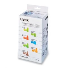 Earplugs Uvex com4-fit, orange, SNR: 33, Size S, without cord, refill box, 300 pairs