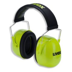 Earmuffs Uvex K4 SNR: 35dB, Yellow Hi-Viz Soft head band